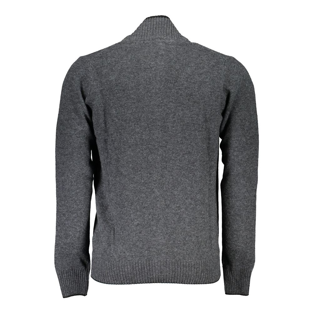 Gray Polyamide Men Cardigan - ventzia