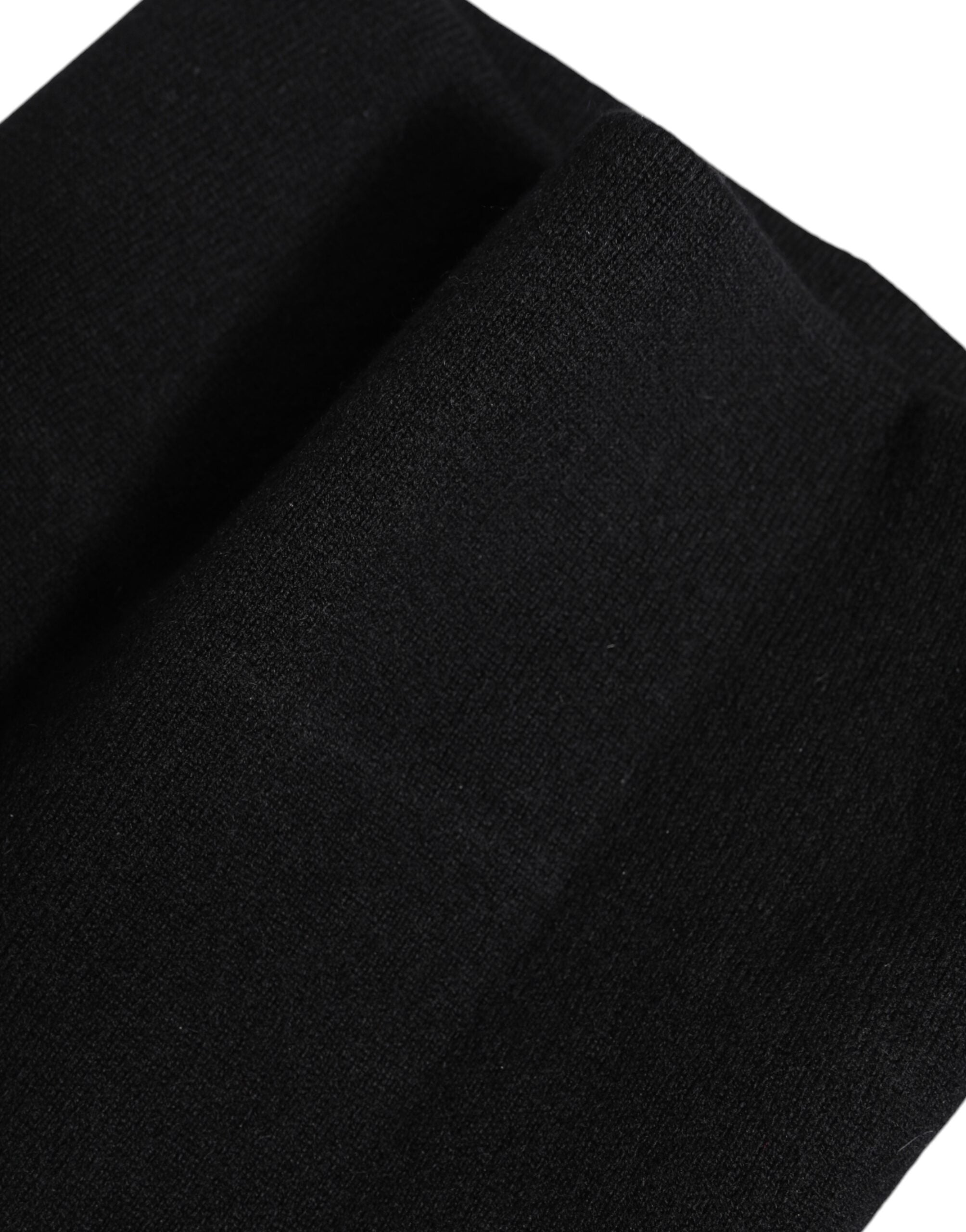 Black Cashmere Knitted Neck Warmer Foulard Scarf - ventzia