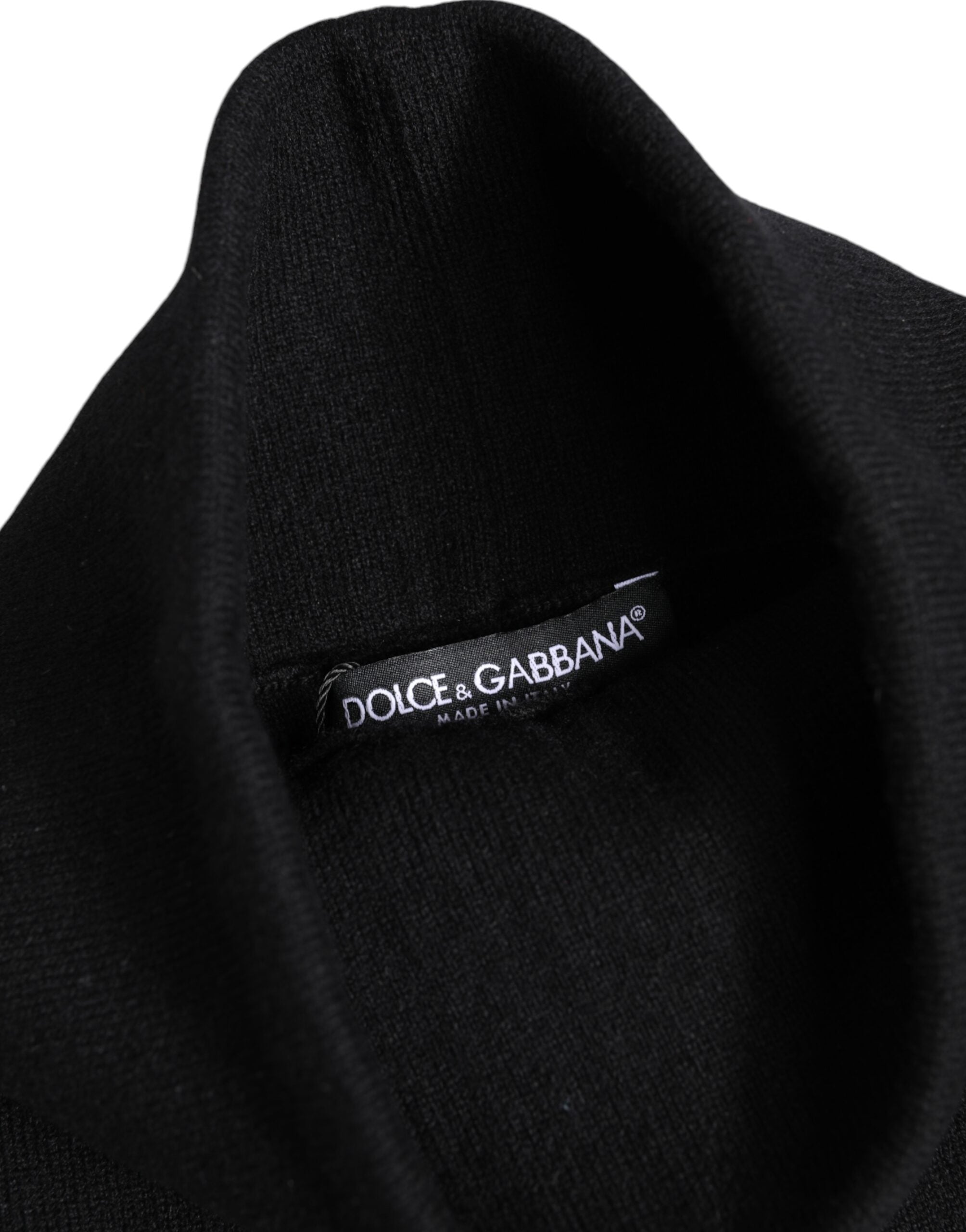 Black Cashmere Knitted Neck Warmer Foulard Scarf - ventzia