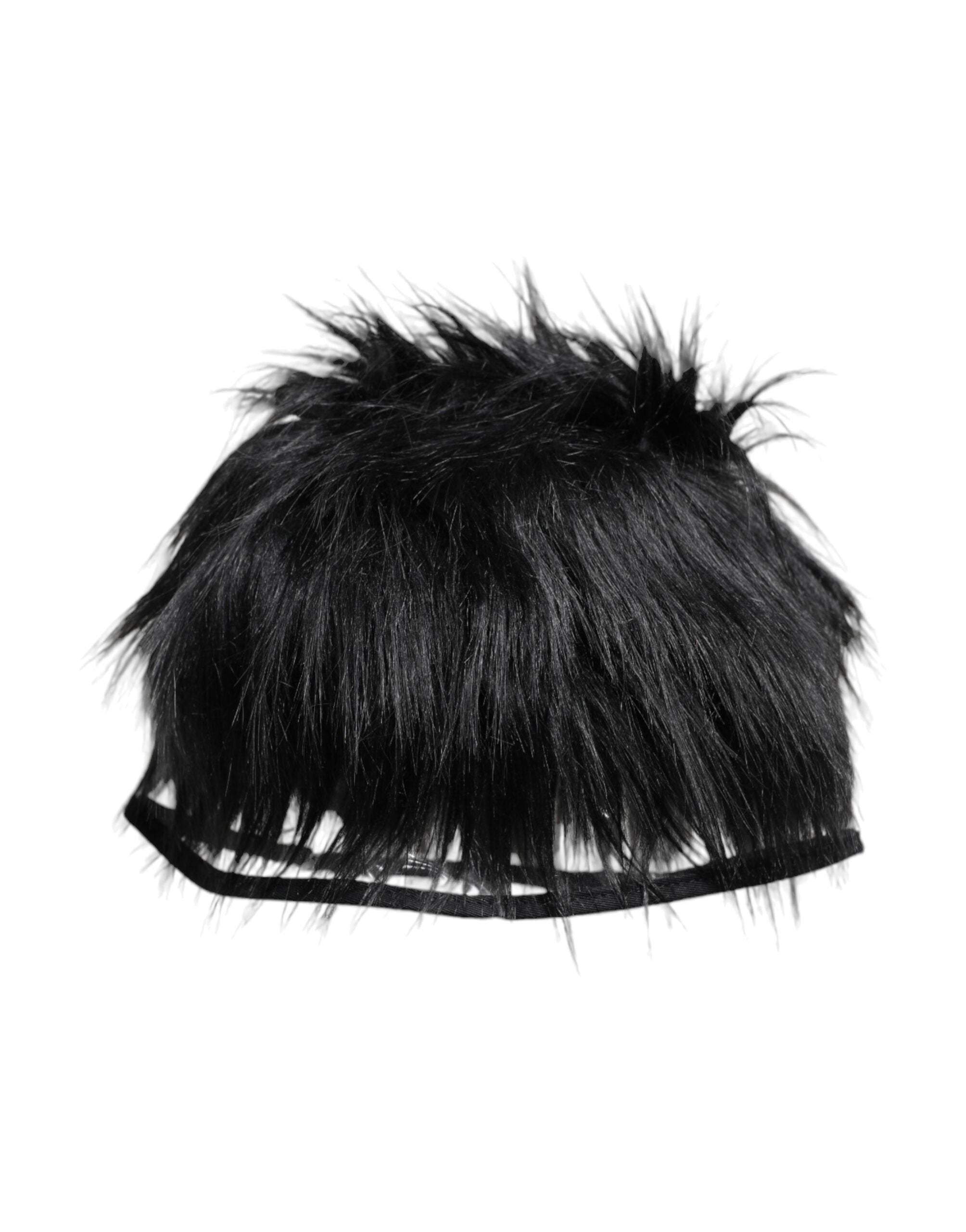 Black Faux Fur Bucket Hat - ventzia