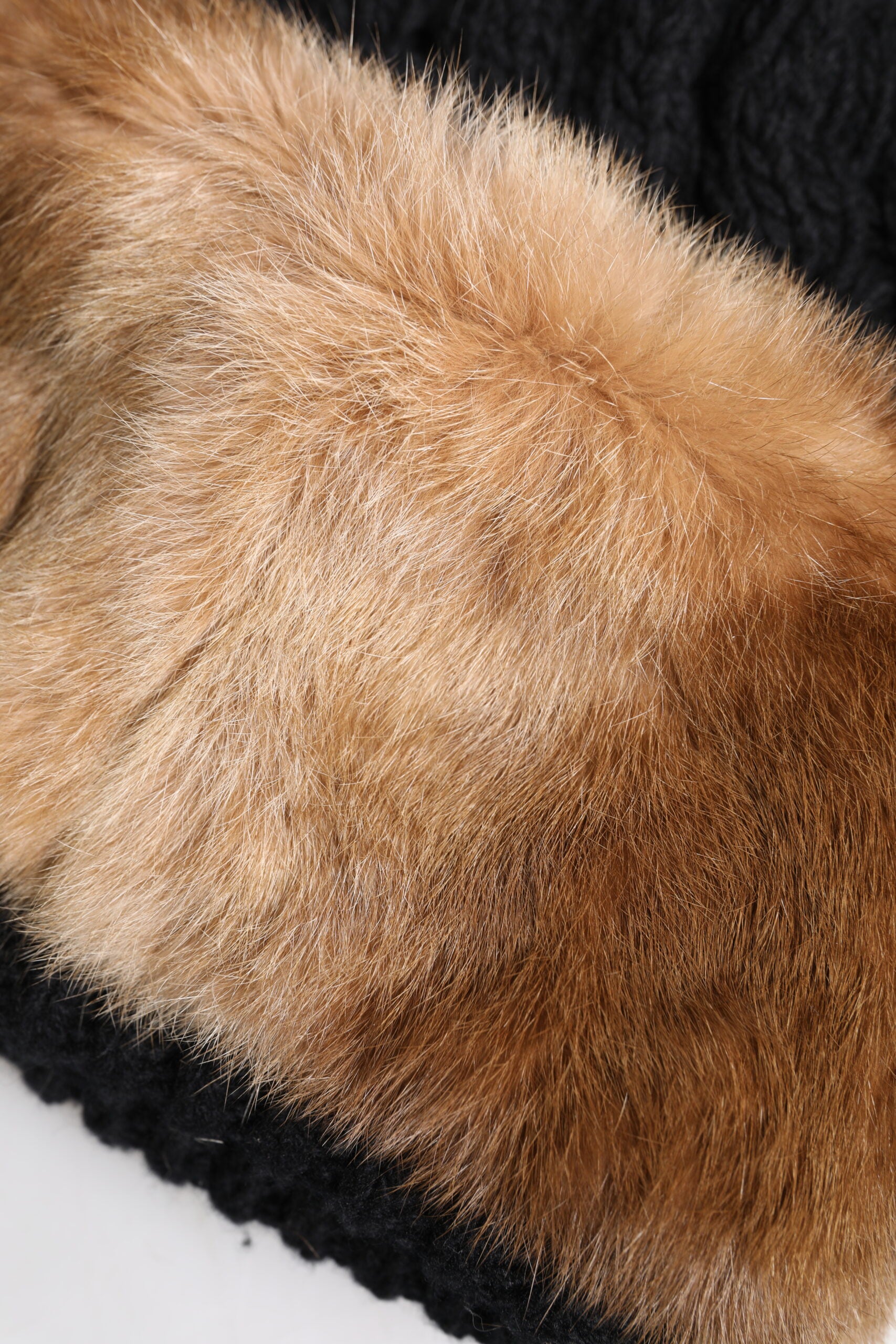 Black Brown Dyed Rabbit Real Fur Winter Beanie Hat - ventzia