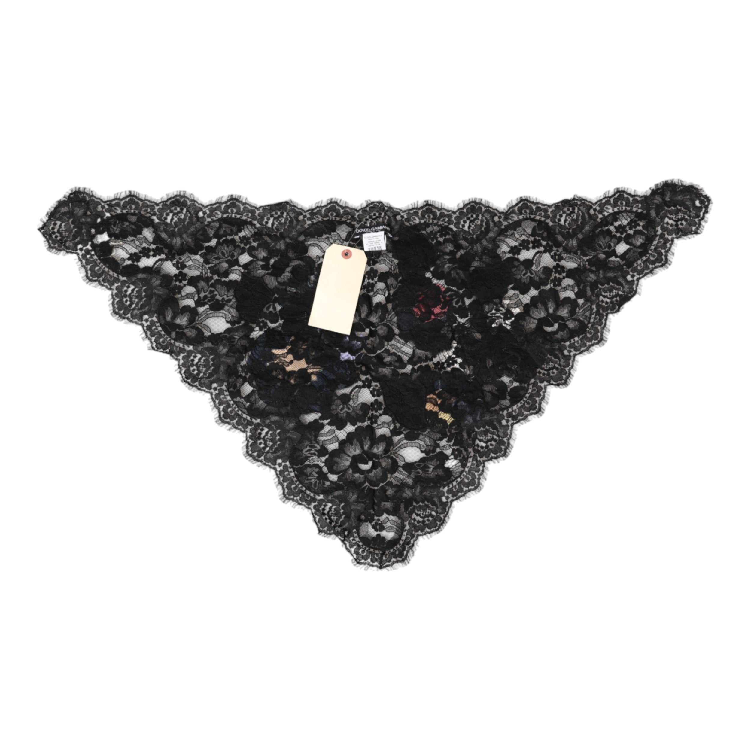 Black Lace Floral Applique Cotton Veil Hat - ventzia