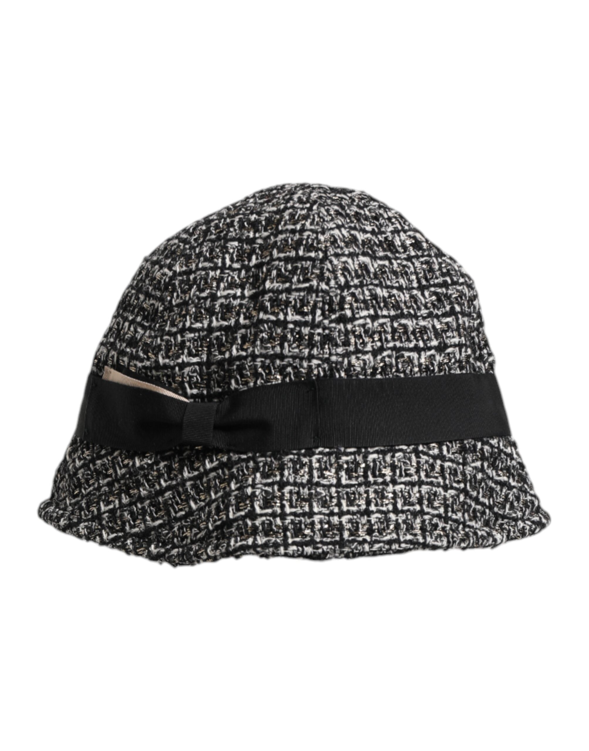 Black Cotton Blend Bucket Hat - ventzia