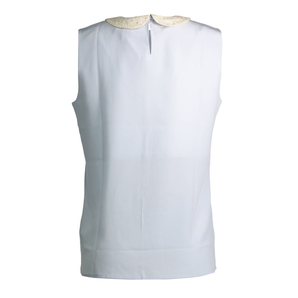 Blue Silk Women Tank - ventzia