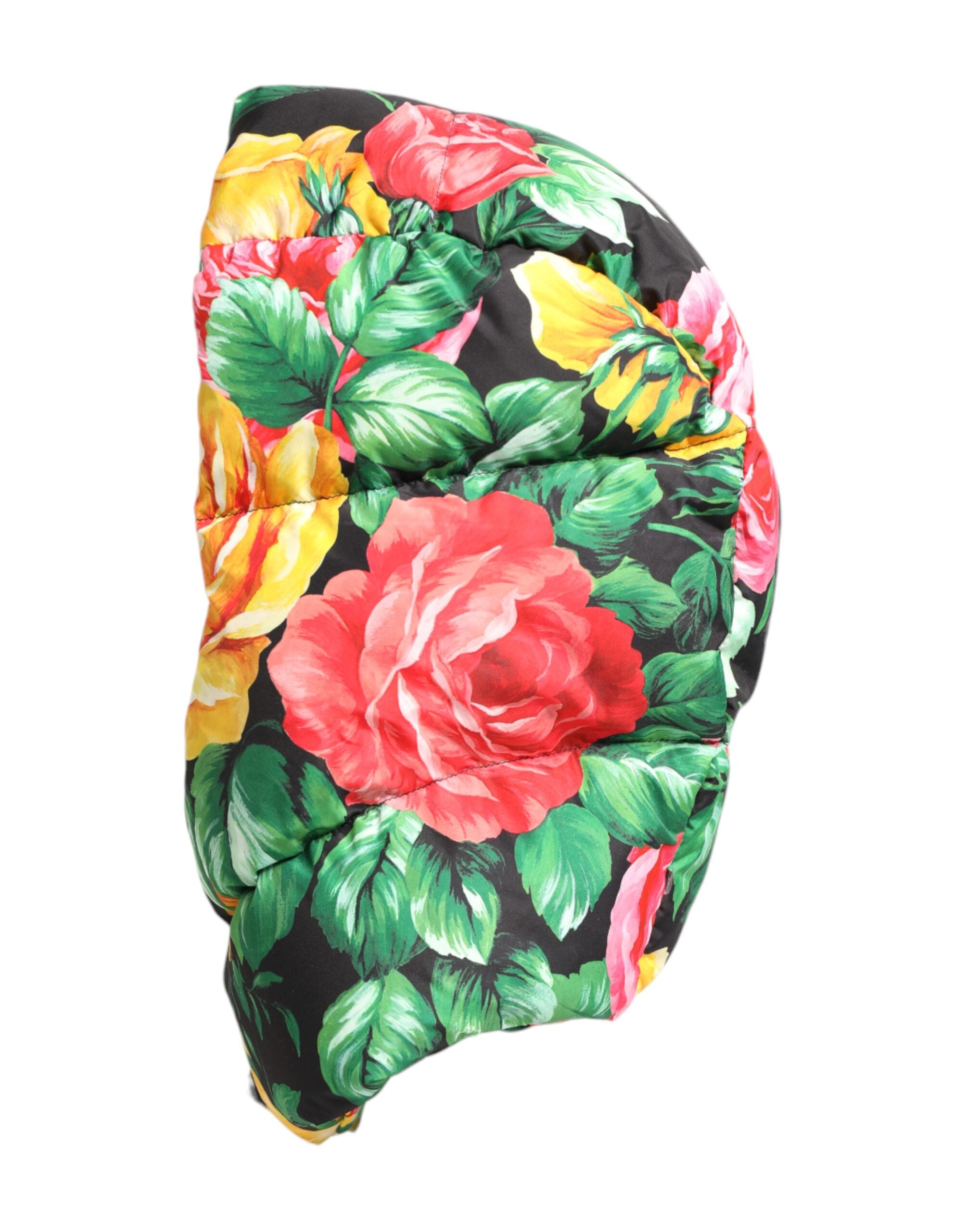 Multicolor Floral Print Whole Head Wrap Hat - ventzia