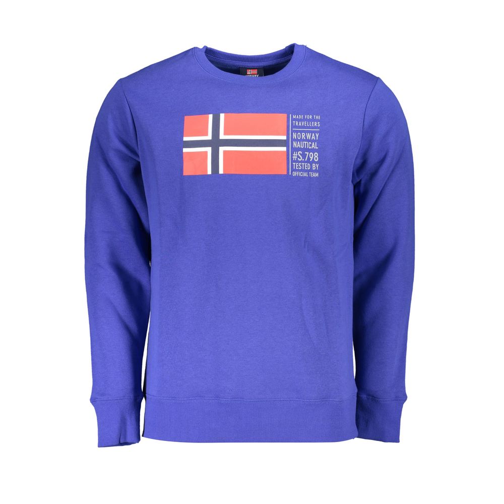 Blue Cotton Sweater - ventzia