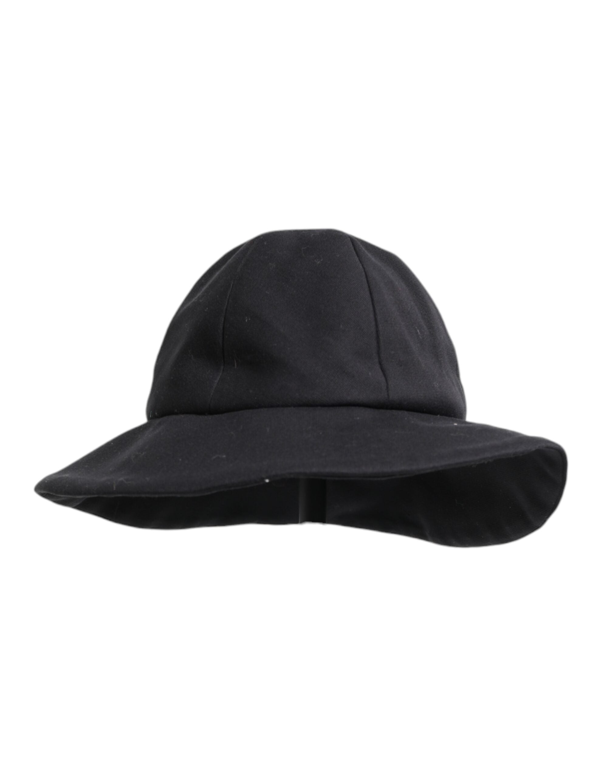 Black Cotton Wide Brim Bucket Hat - ventzia