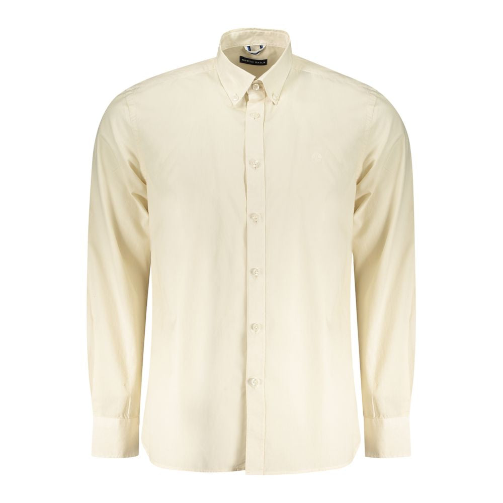 Beige Cotton Men Shirt - ventzia