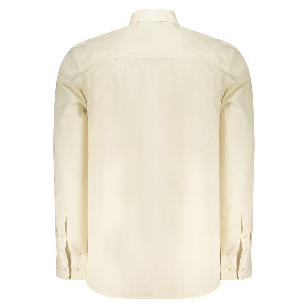 Beige Cotton Men Shirt - ventzia
