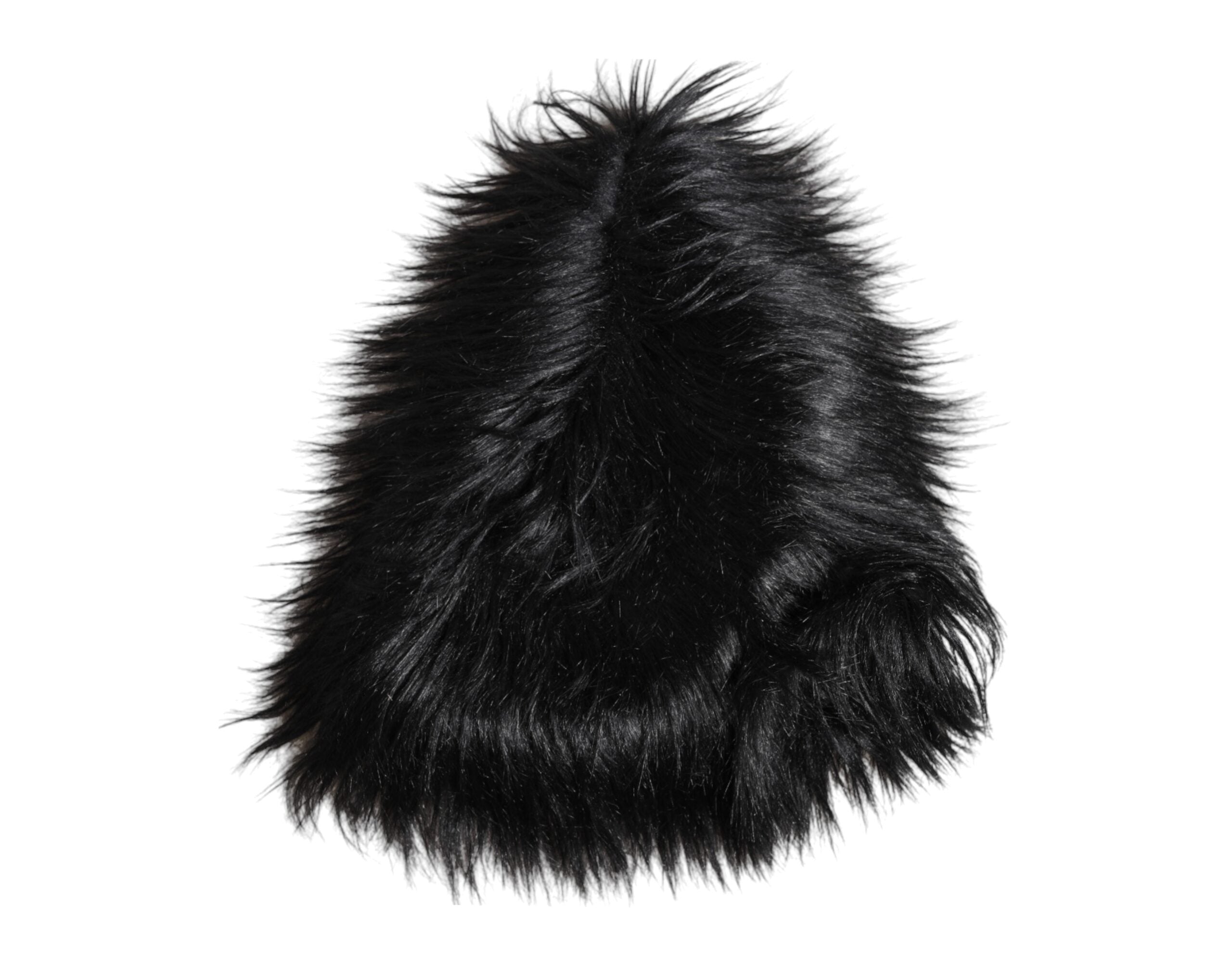 Black Acrylic Fur Womens Bucket Hat - ventzia