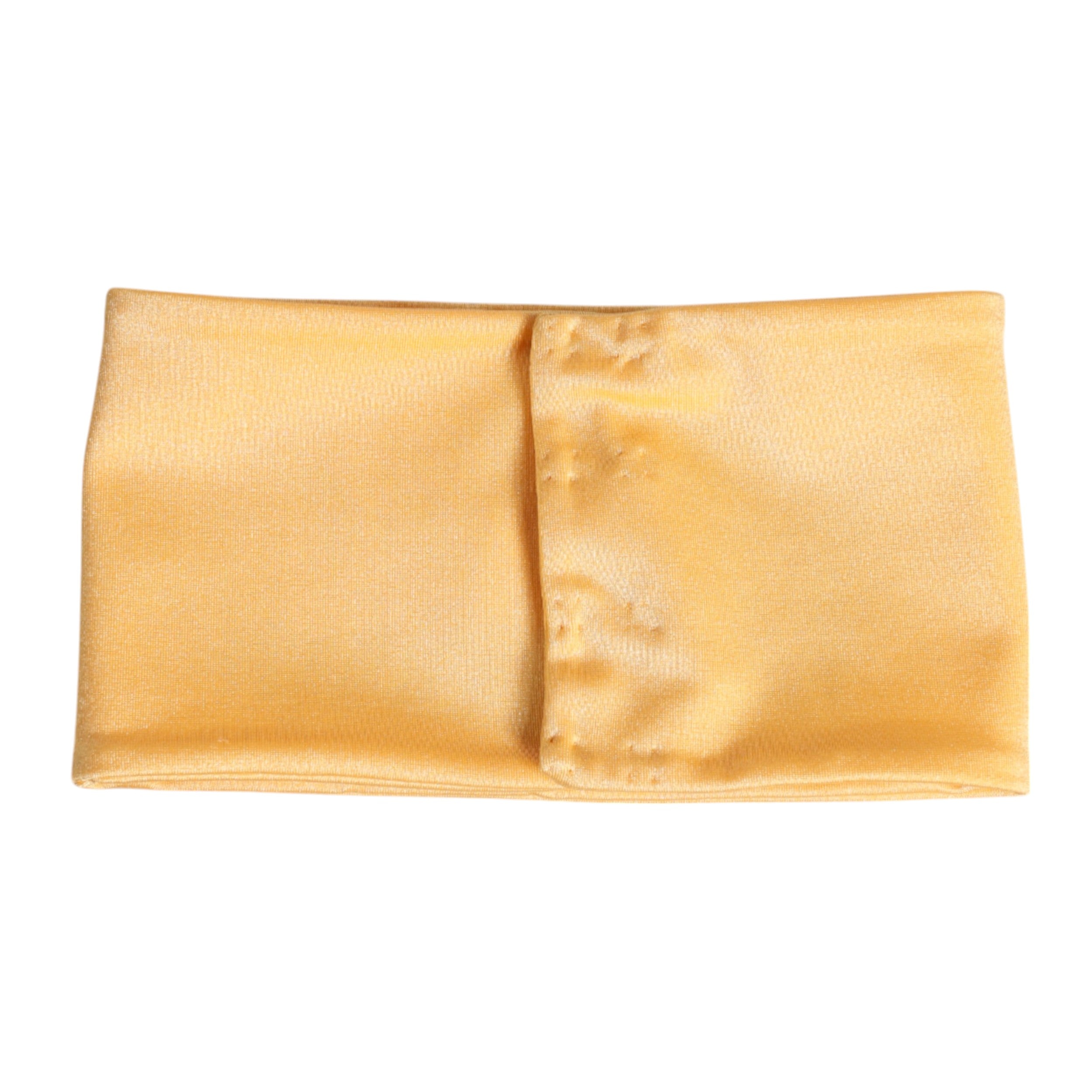 Yellow Nylon Stretch Women Neck Warmer Scarf - ventzia