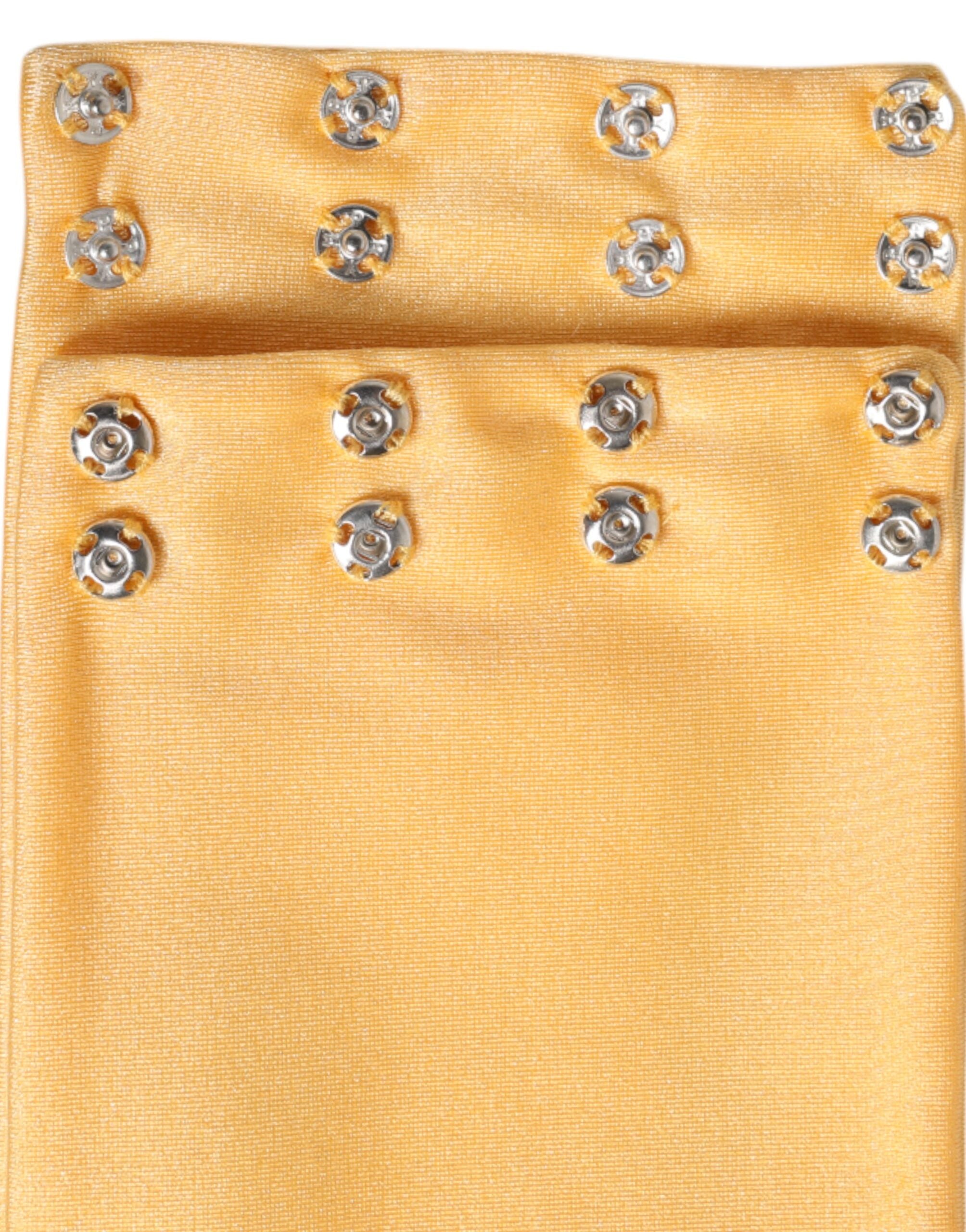 Yellow Nylon Stretch Women Neck Warmer Scarf - ventzia