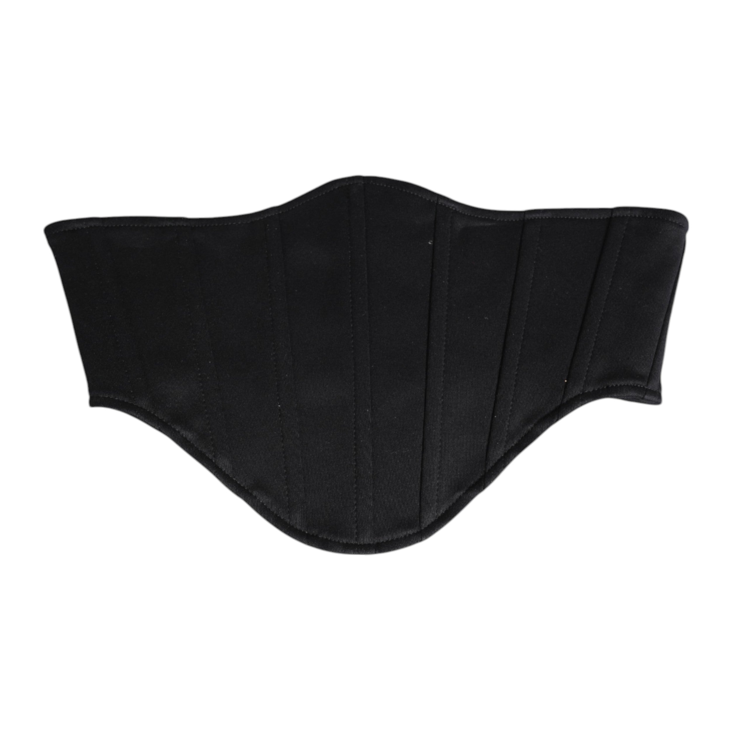 Black Cotton Waist Tuxedo Belt Cummerbund - ventzia
