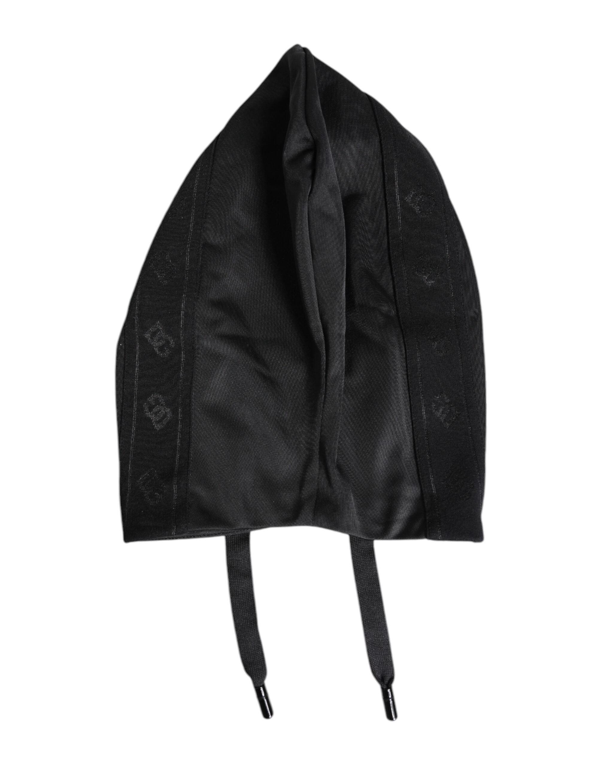 Black Polyester Whole Head Wrap Hat - ventzia