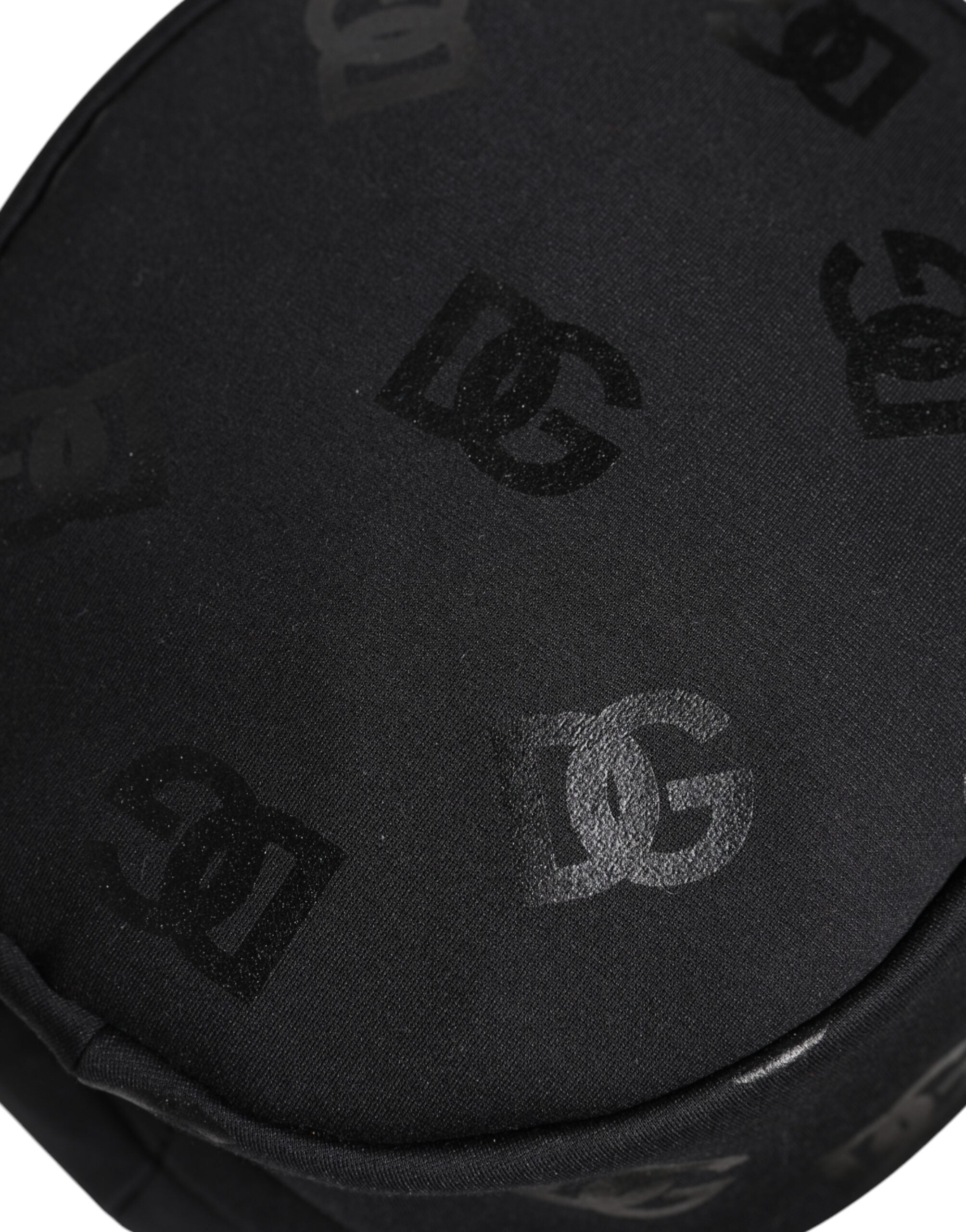 Black DG Monogram Polyester Jacquard Bucket Hat - ventzia
