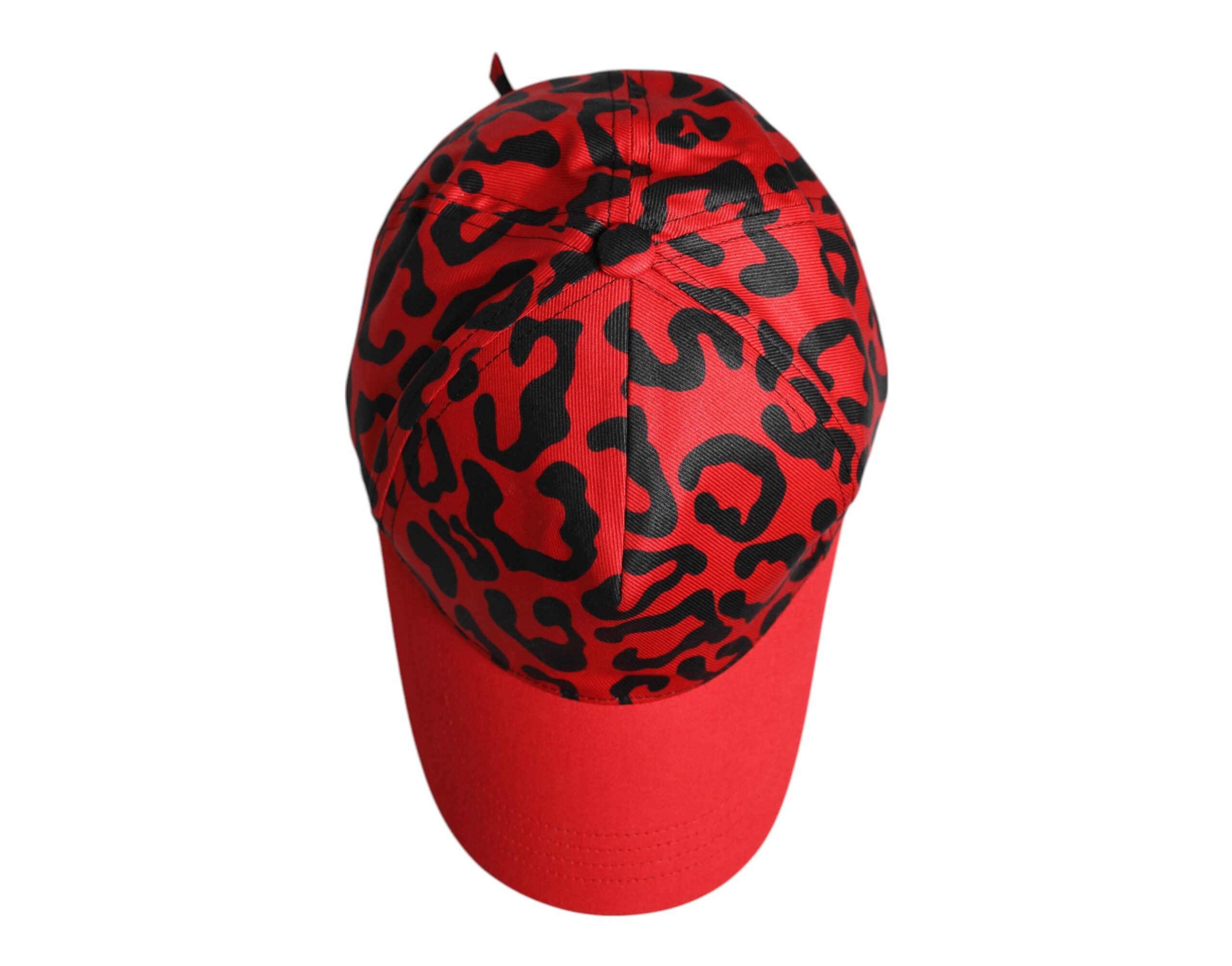Red Cotton 6 Panels Women Baseball Cap - ventzia