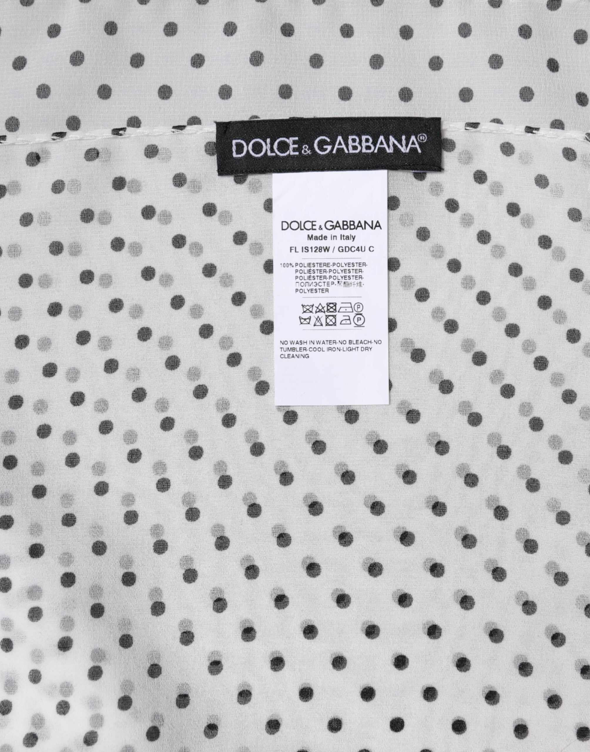 White Polka Dots Polyester Wrap Shawl Scarf - ventzia
