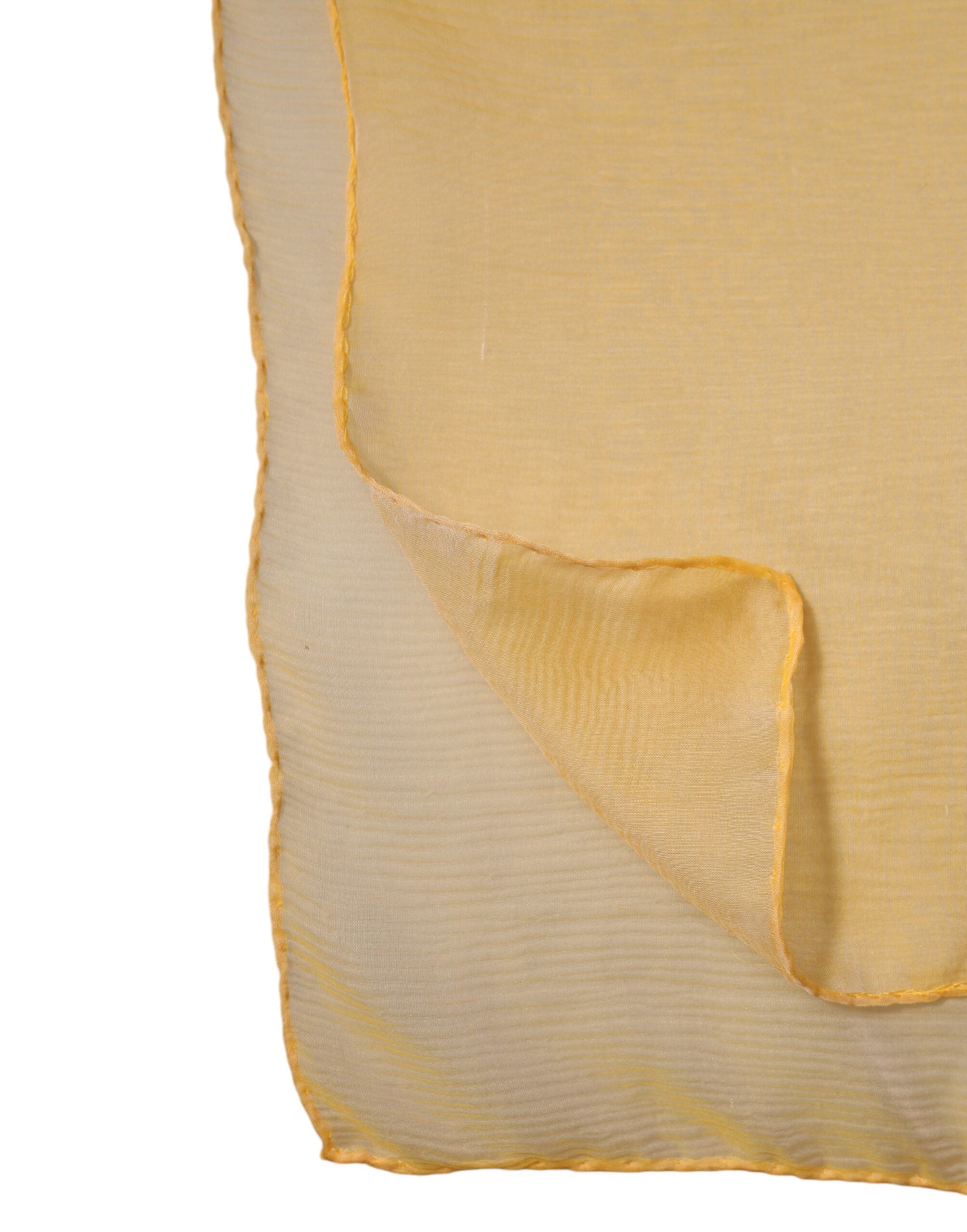Yellow Silk Rectangle Wrap Shawl Scarf - ventzia