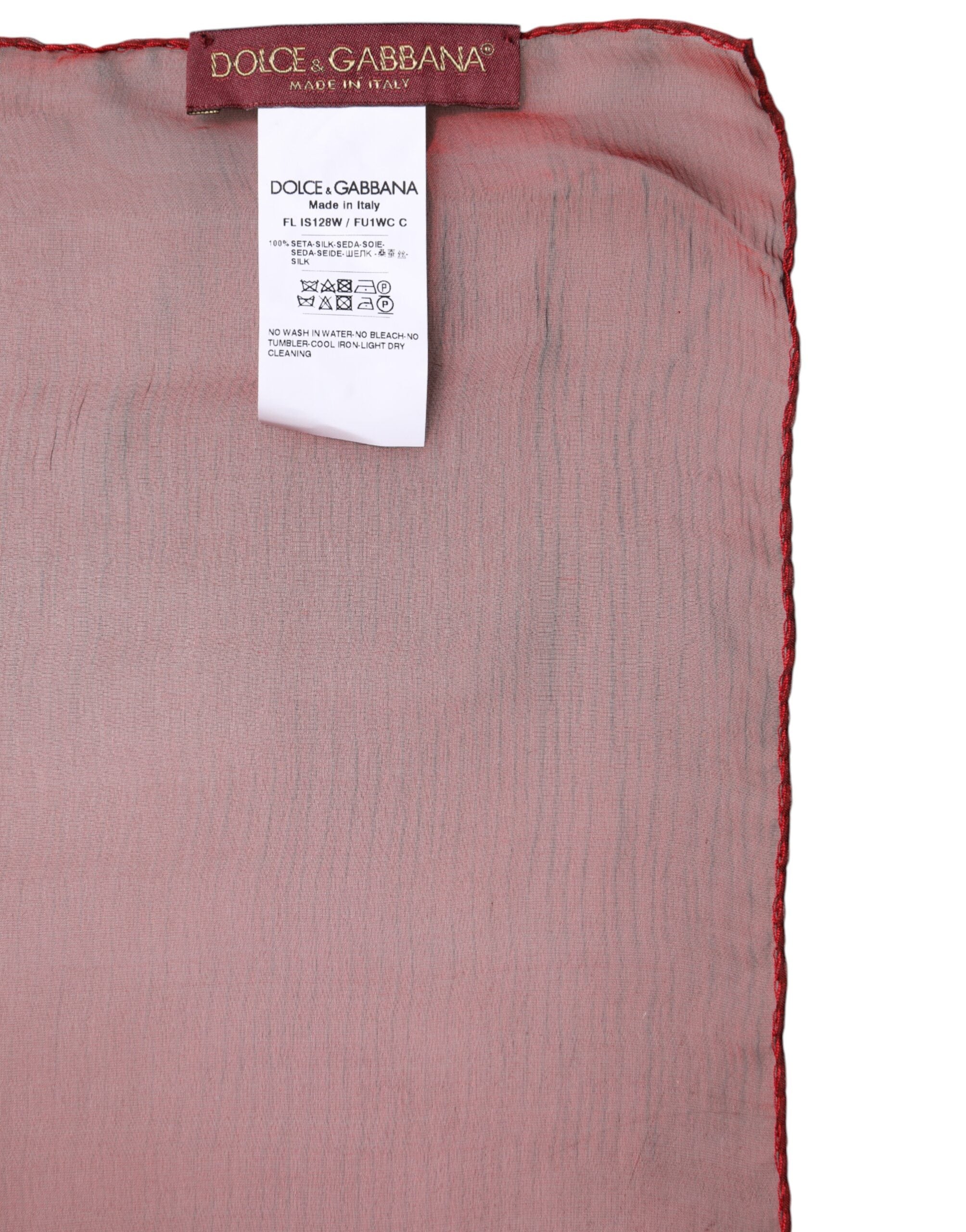 Red Silk Rectangle Women Wrap Shawl Scarf - ventzia