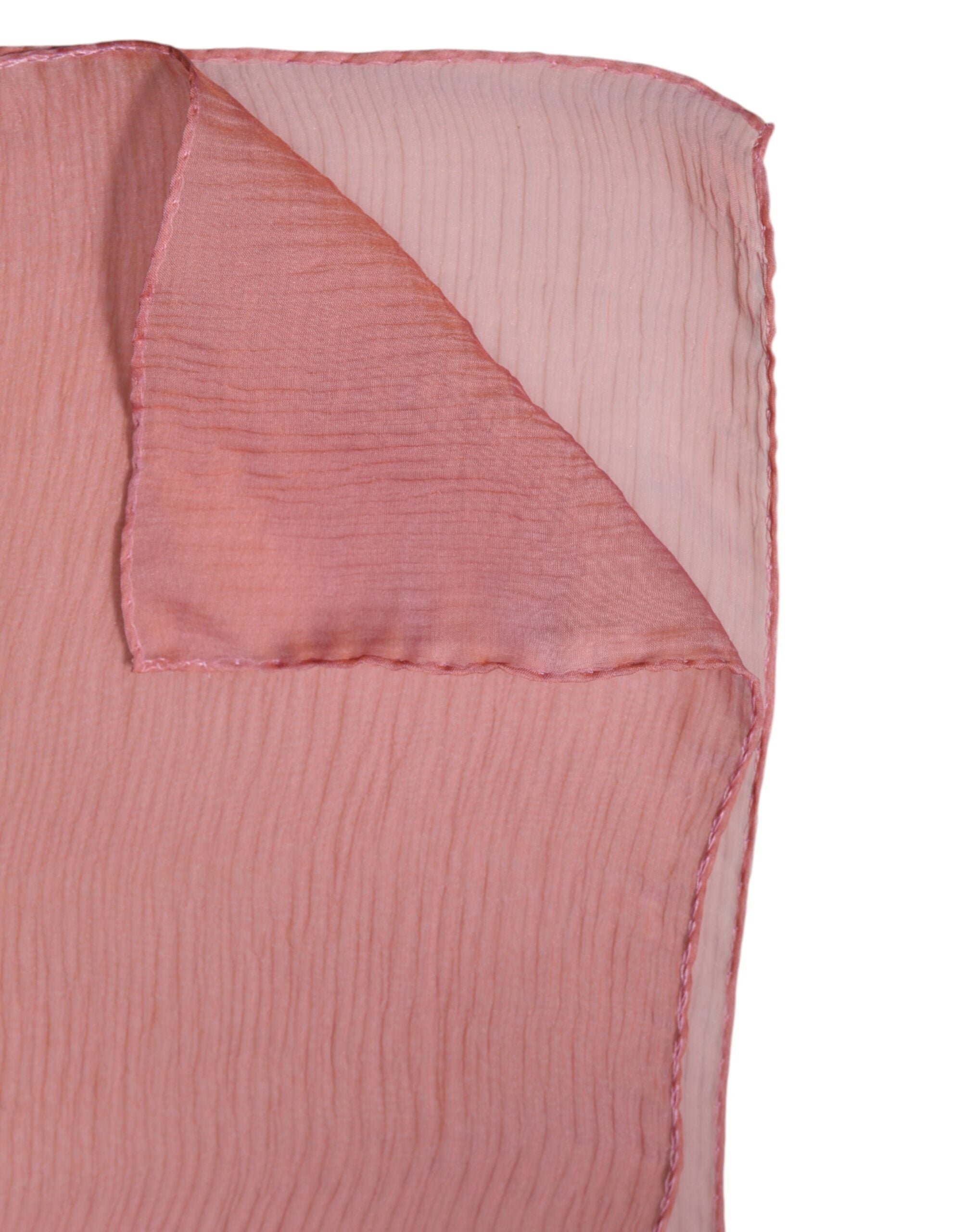 Pink Silk Rectangle Women Wrap Shawl Scarf - ventzia