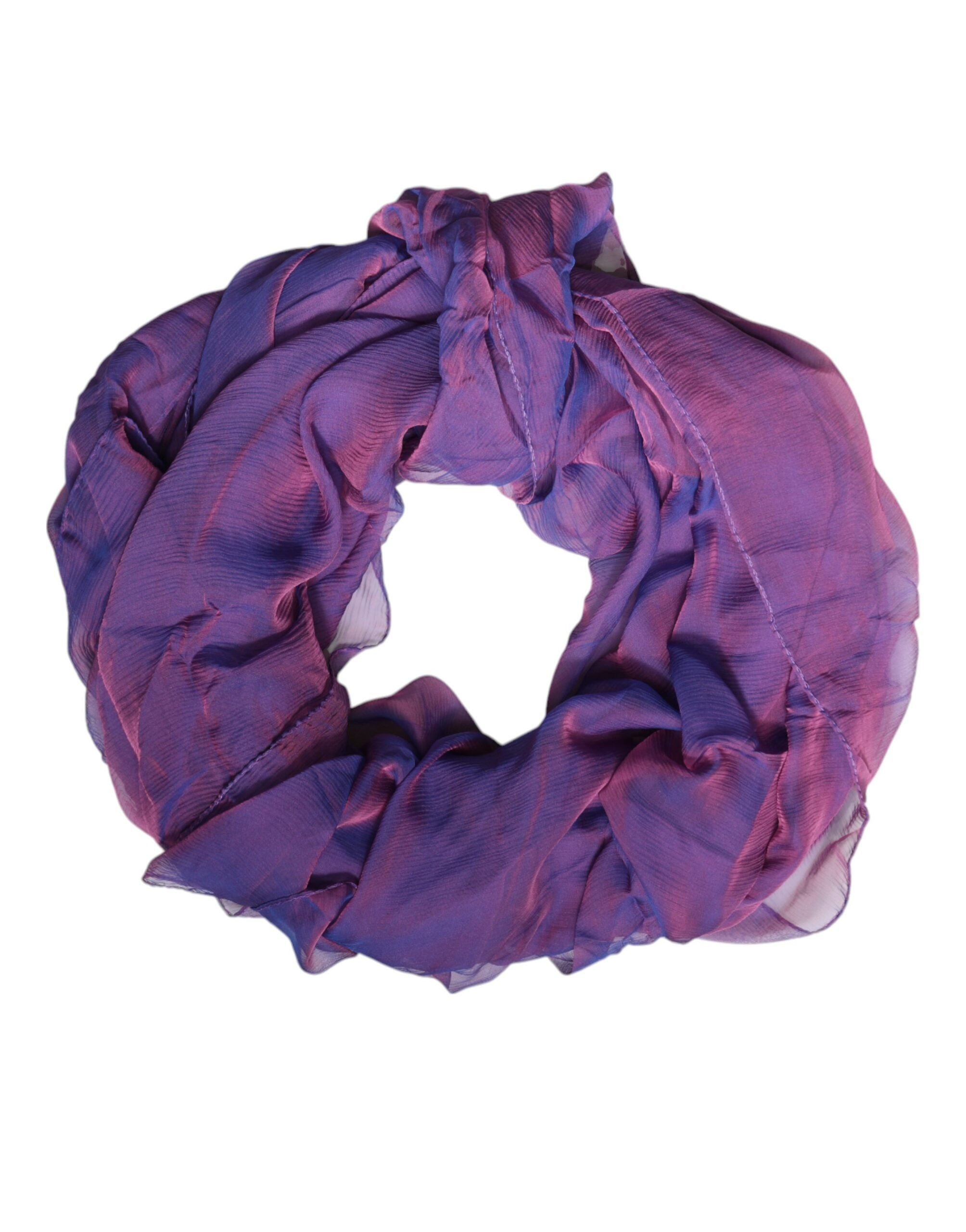 Purple Silk Rectangle Wrap Shawl Scarf - ventzia