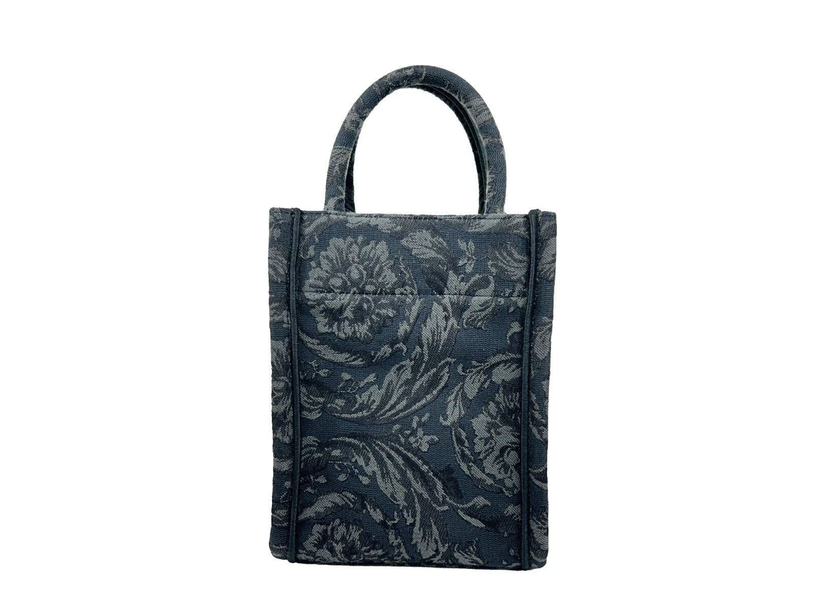 Athena Barocco Mini Top Handle Tote Crossbody Bag Black - ventzia