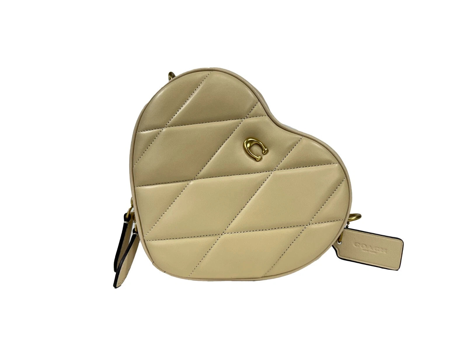 Heart Small Quilted Leather Crossbody Bag Purse - ventzia