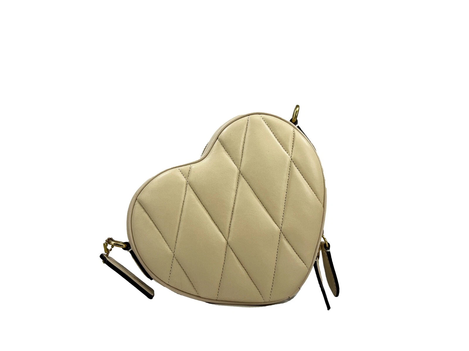 Heart Small Quilted Leather Crossbody Bag Purse - ventzia