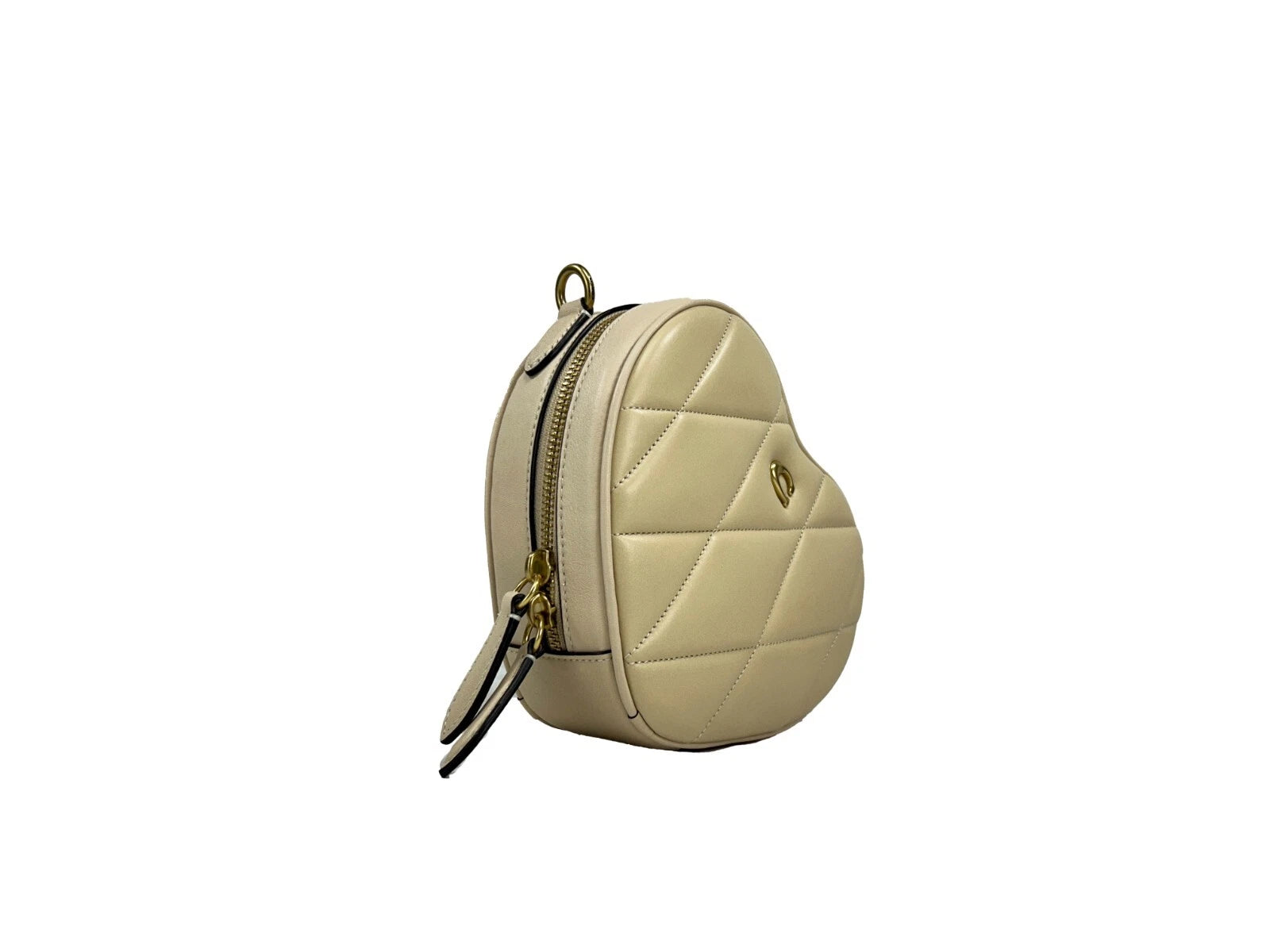 Heart Small Quilted Leather Crossbody Bag Purse - ventzia