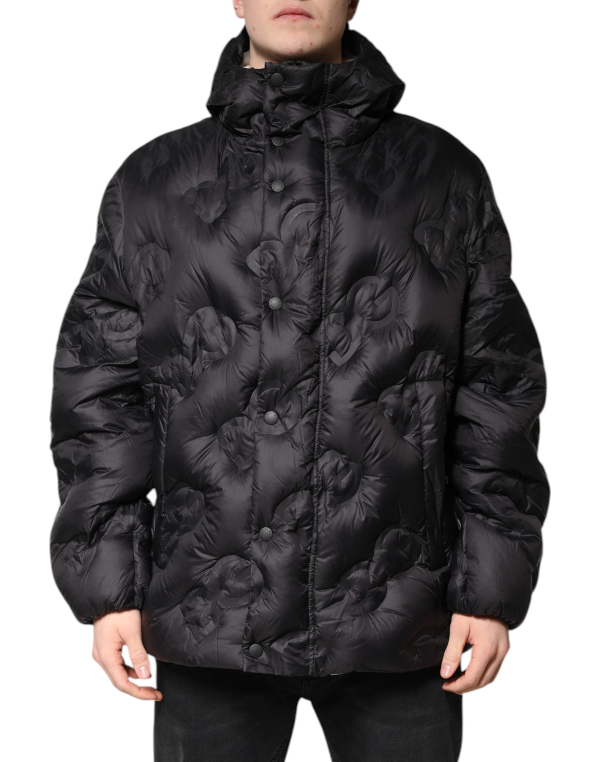 Black Hooded Parka Coat Winter Jacket - ventzia