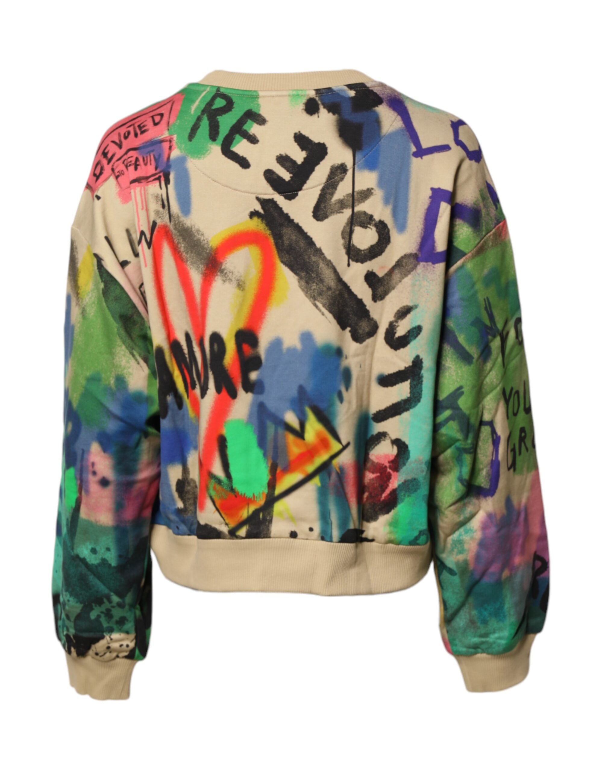 Multicolor Print Cotton Pullover Sweater - ventzia
