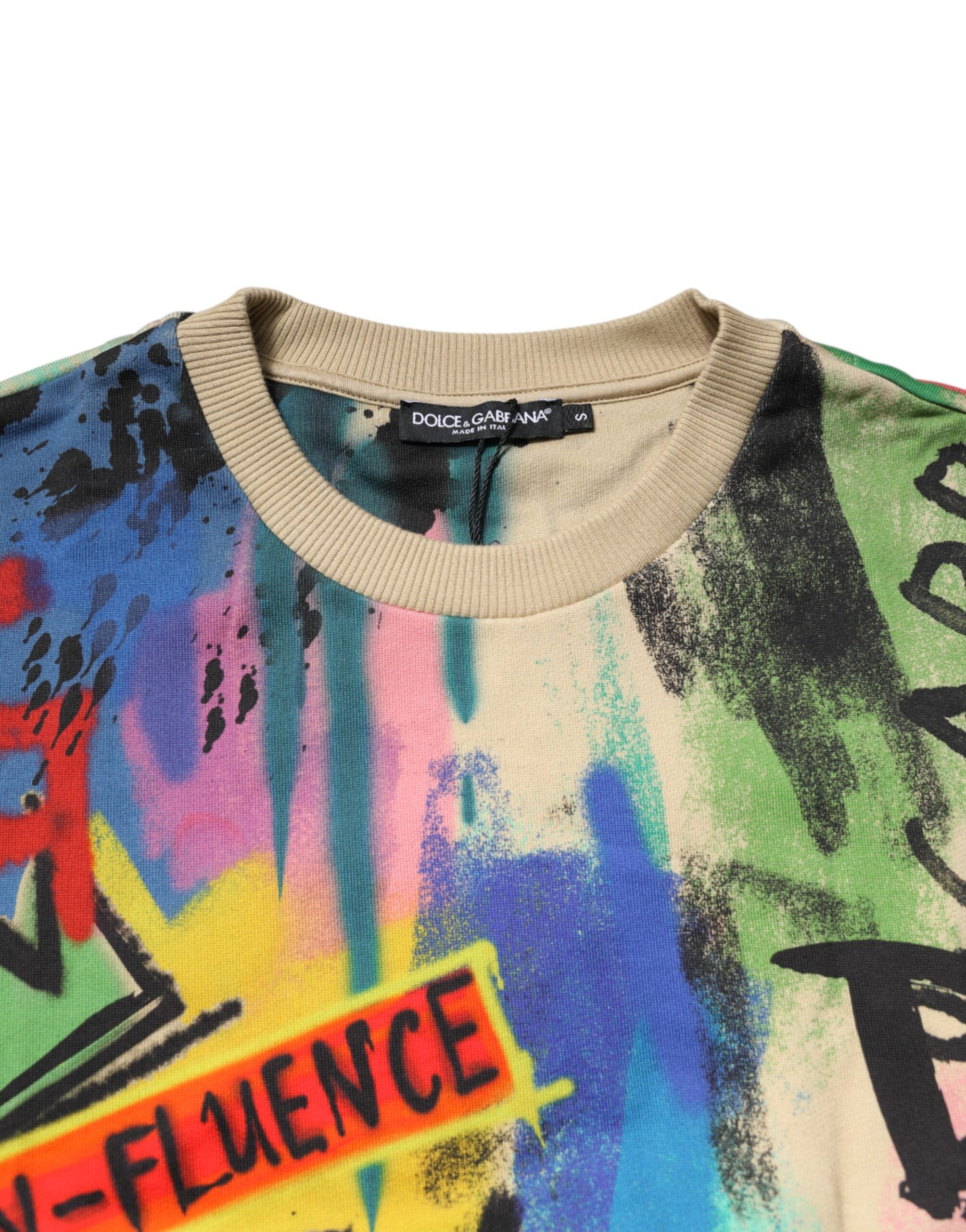 Multicolor Print Cotton Pullover Sweater - ventzia