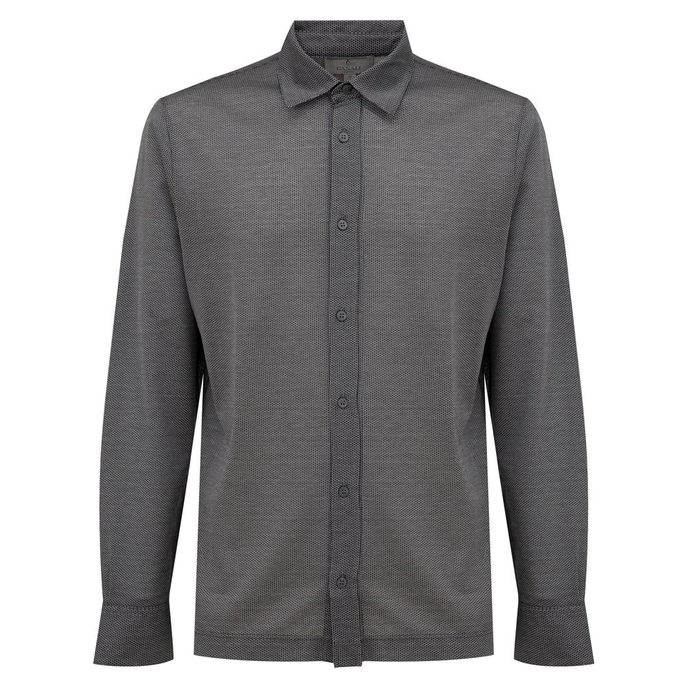 Gray Cotton Shirt - ventzia