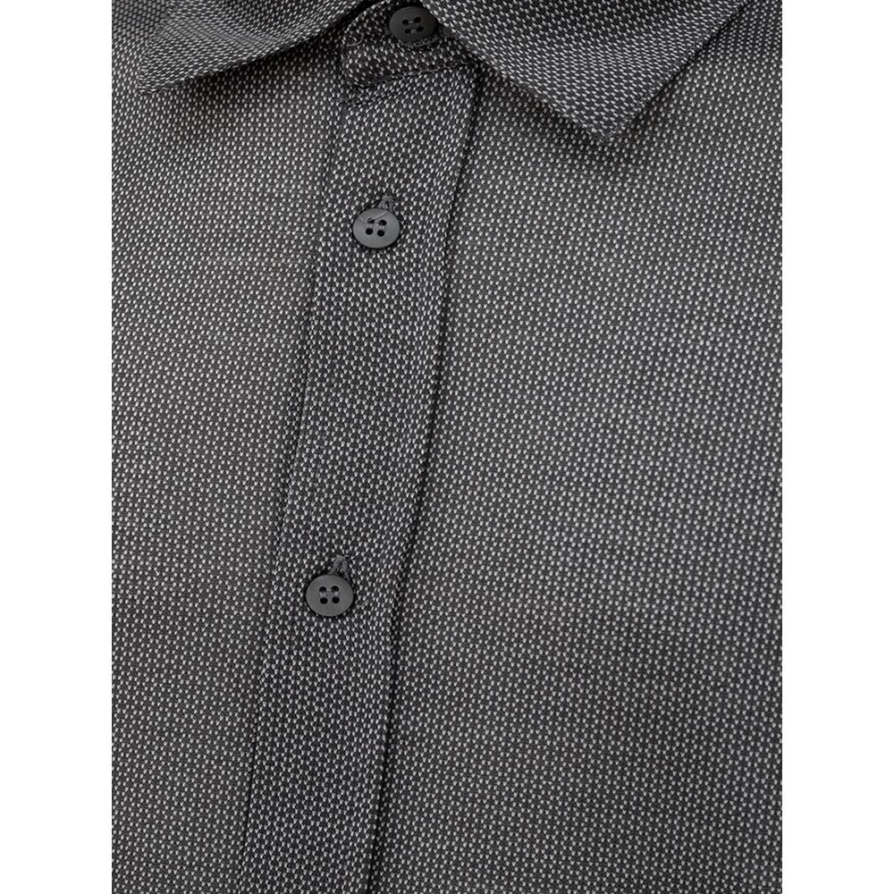 Gray Cotton Shirt - ventzia