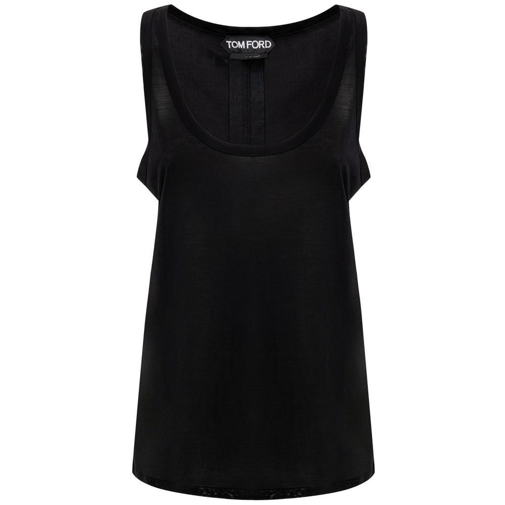 Black Silk Tank Top - ventzia