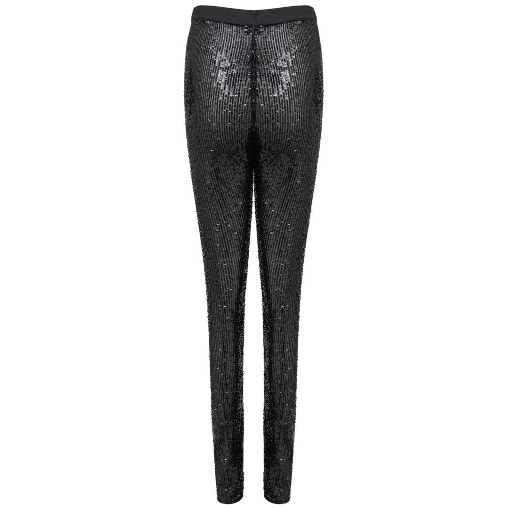 Black Polyester Joggers Workout Pant - ventzia