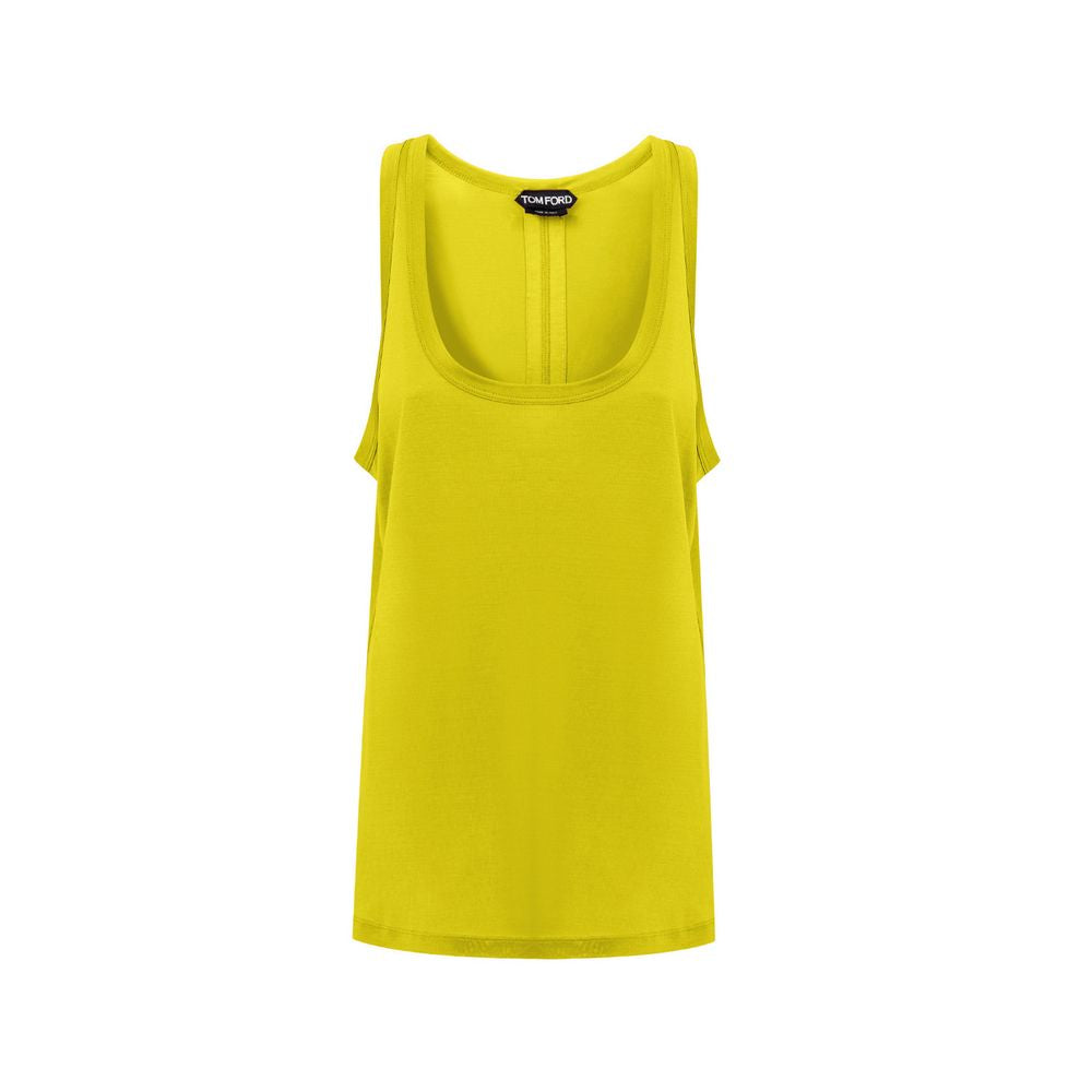 Yellow Silk Tank Top - ventzia