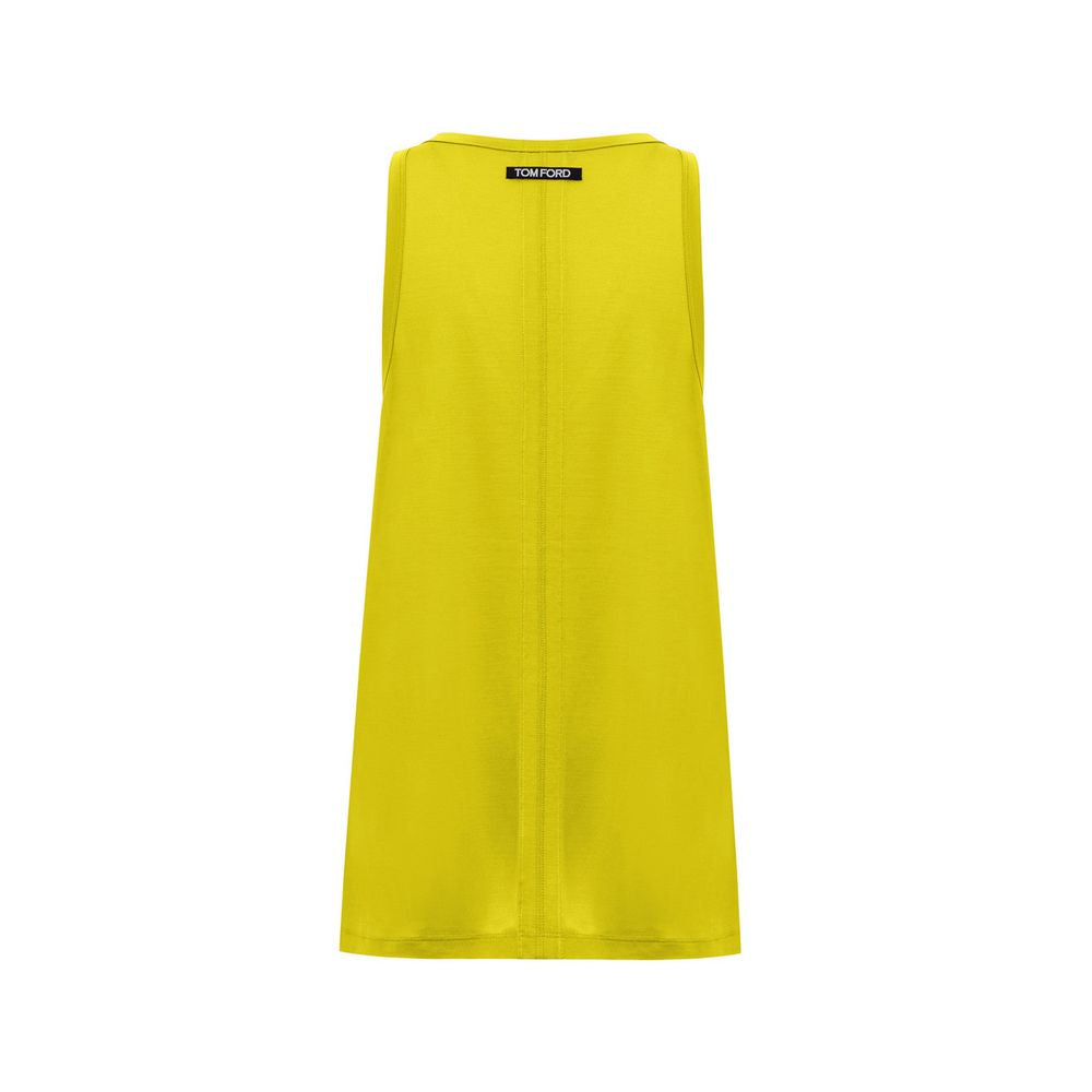 Yellow Silk Tank Top - ventzia