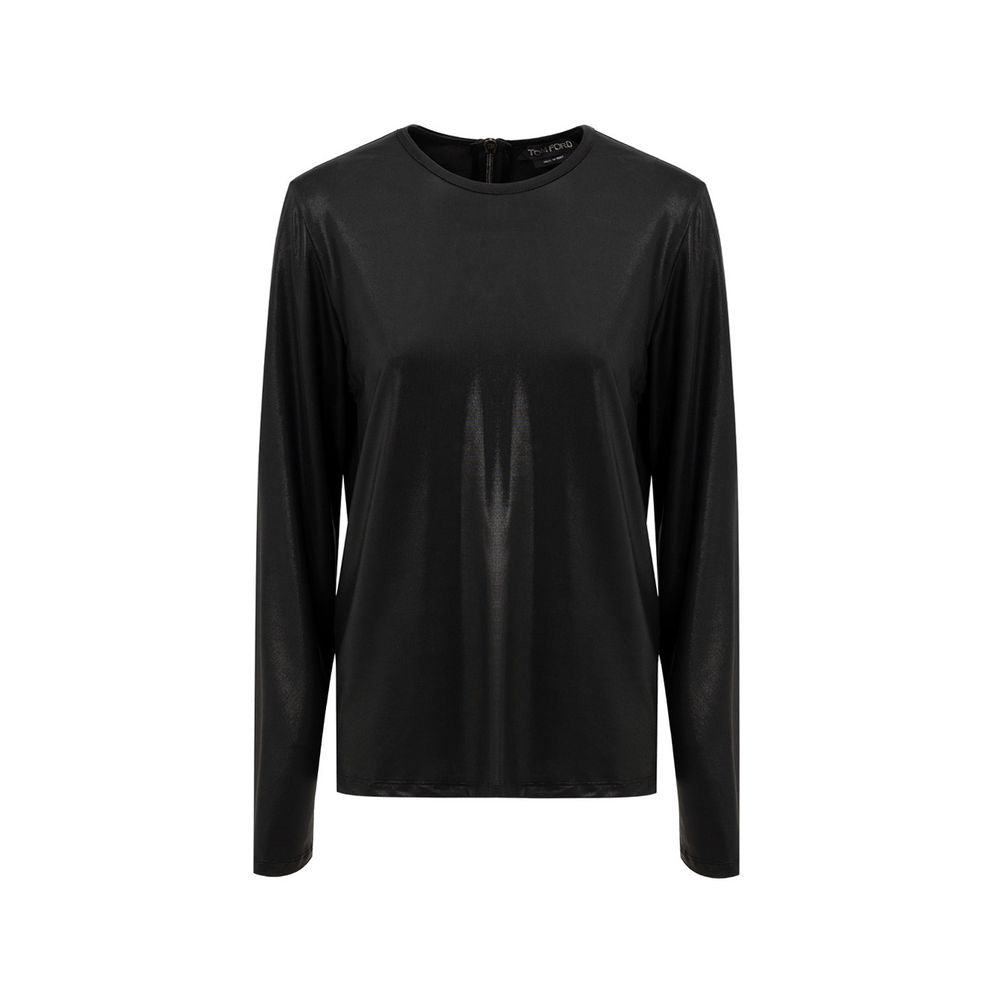 Black Viscose Long Sleeve - ventzia