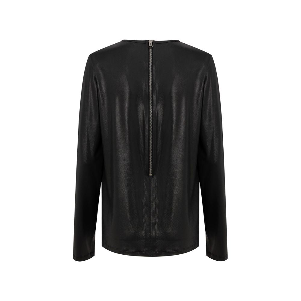 Black Viscose Long Sleeve - ventzia
