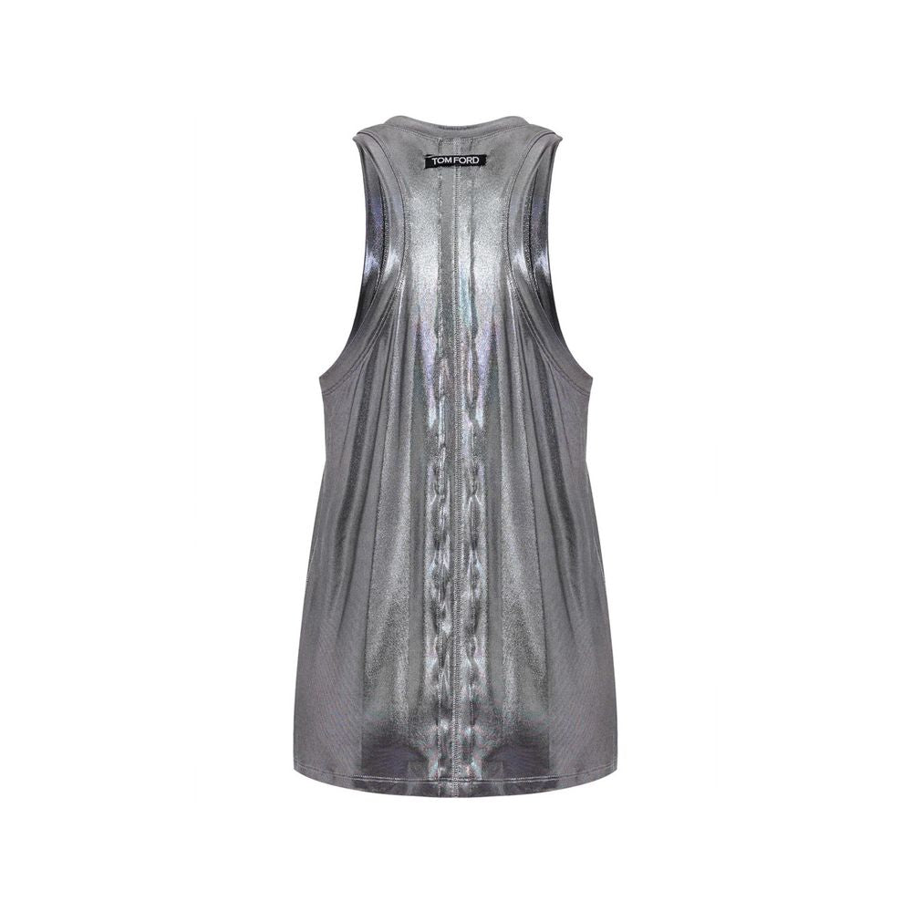 Gray Viscose Tank Top - ventzia