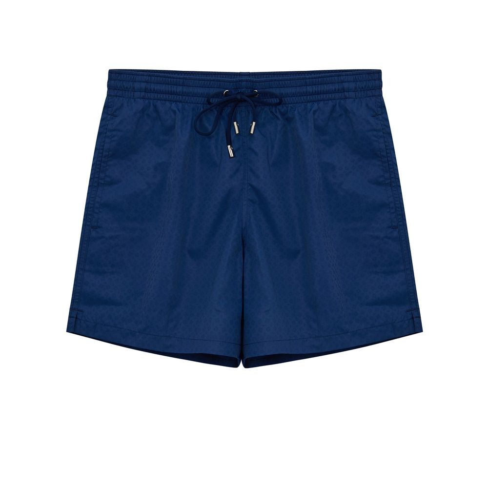 Blue Polyester Swim Short - ventzia