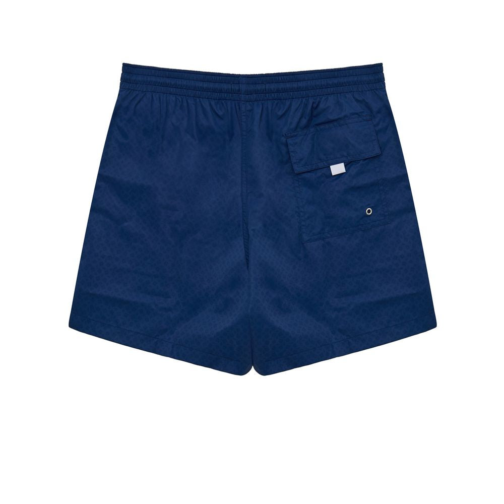 Blue Polyester Swim Short - ventzia