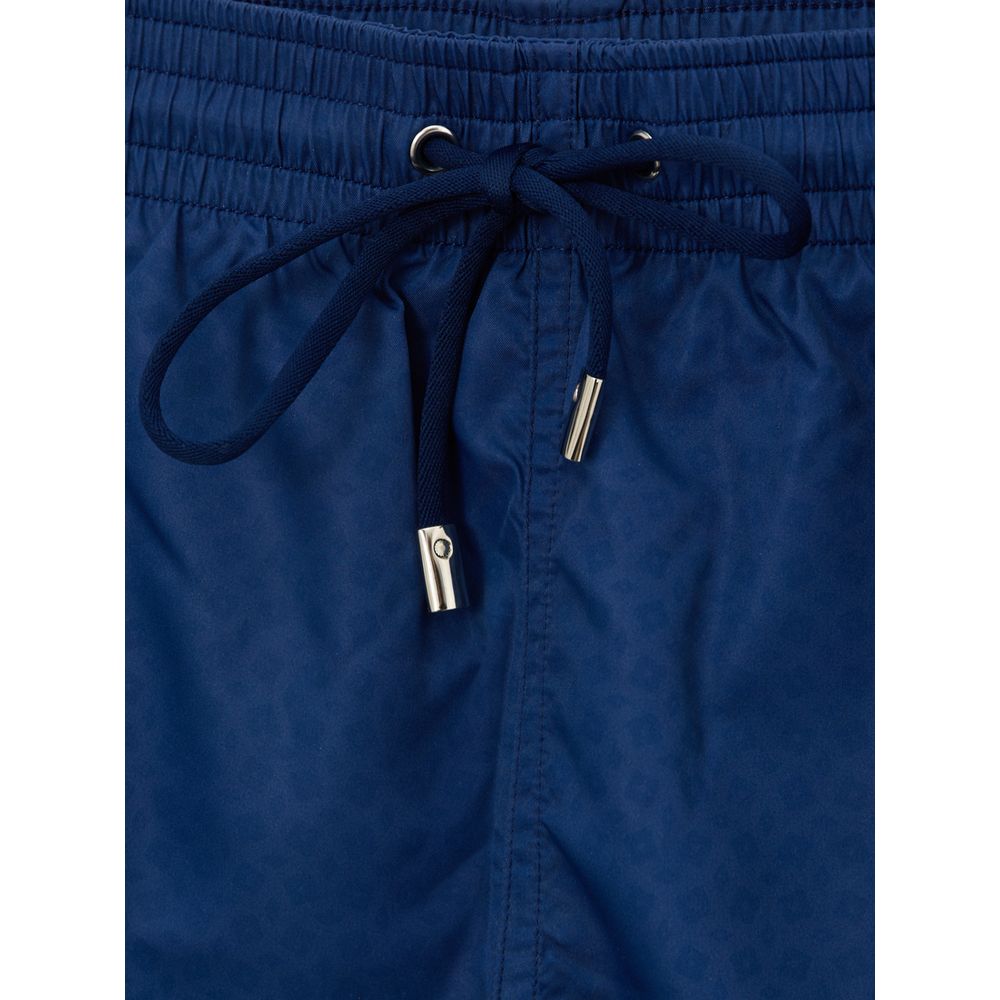 Blue Polyester Swim Short - ventzia