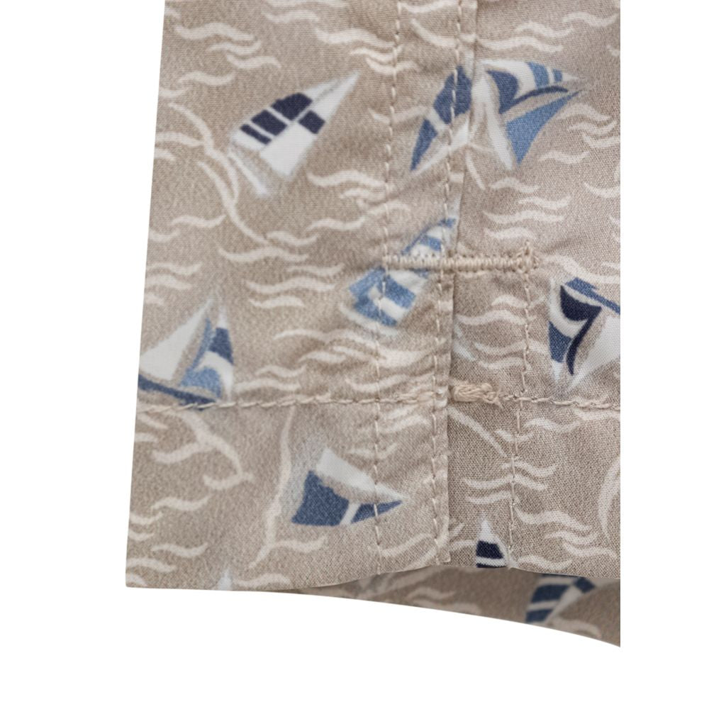 Beige Polyester Swim Short - ventzia