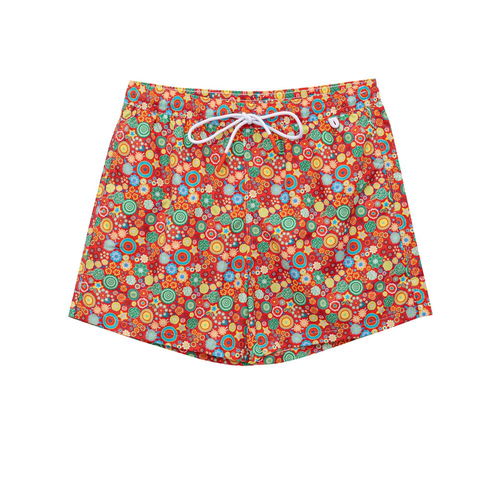 Red Polyester Swim Short - ventzia