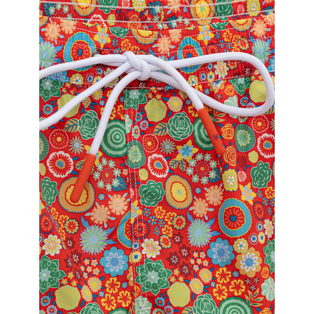 Red Polyester Swim Short - ventzia