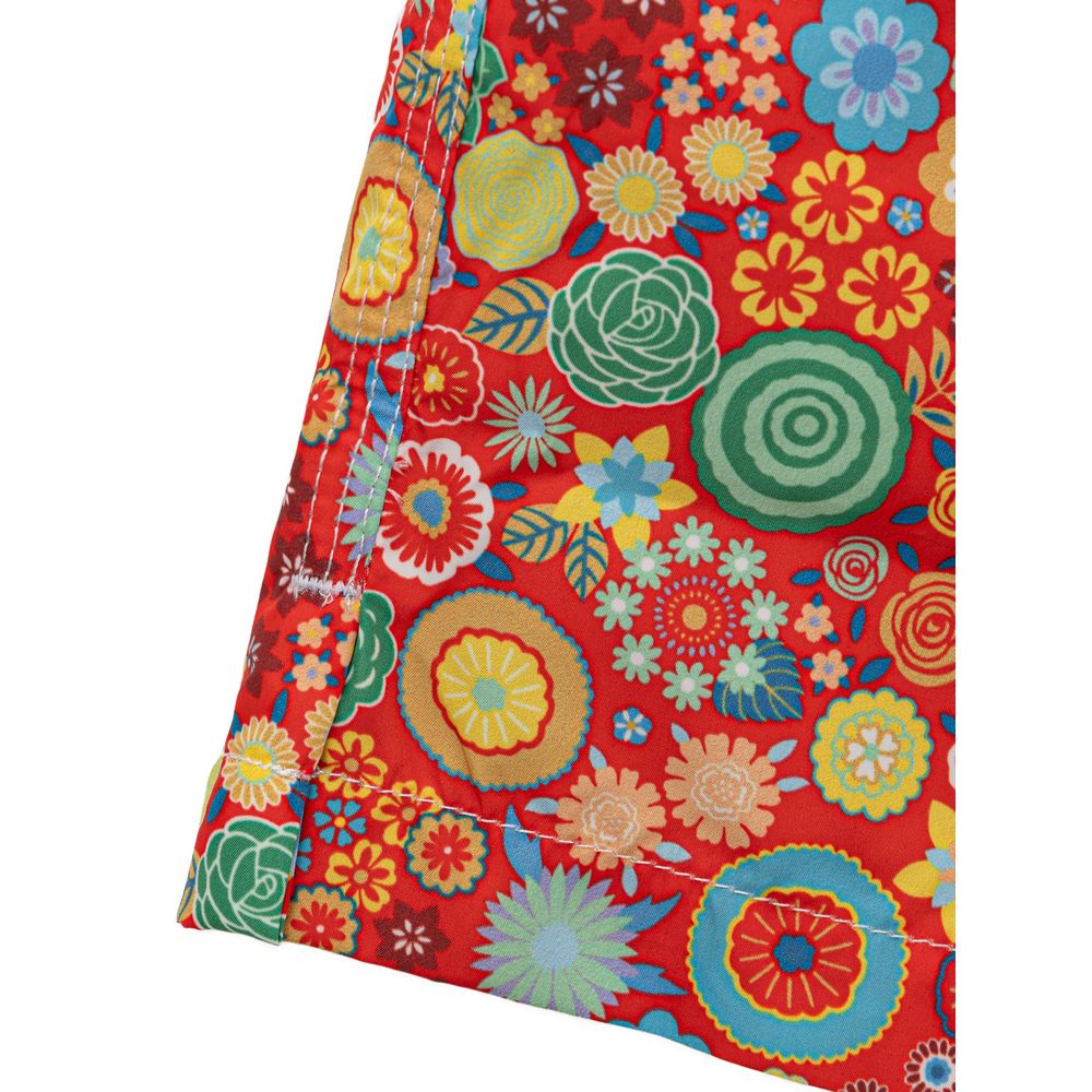 Red Polyester Swim Short - ventzia