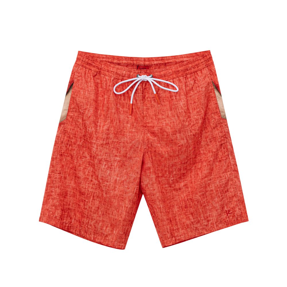 Red Polyester Swim Short - ventzia
