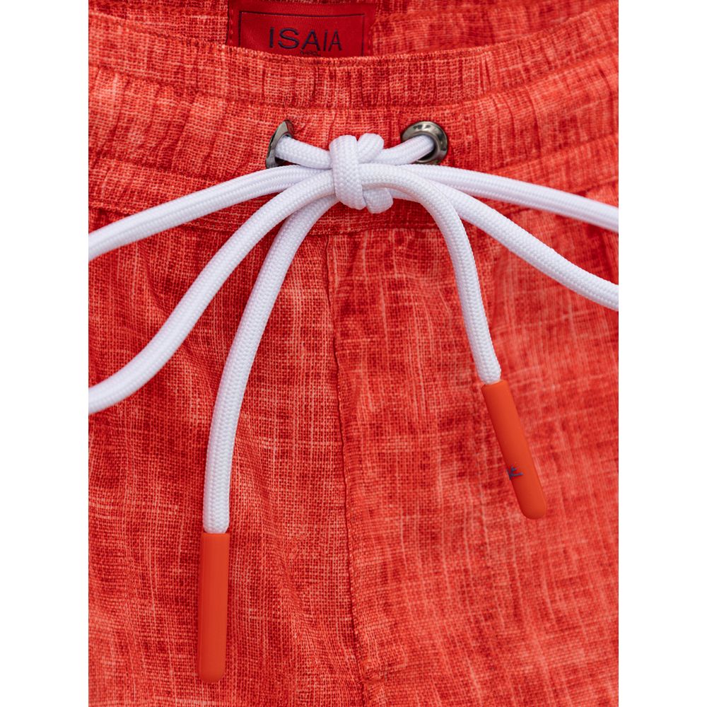 Red Polyester Swim Short - ventzia